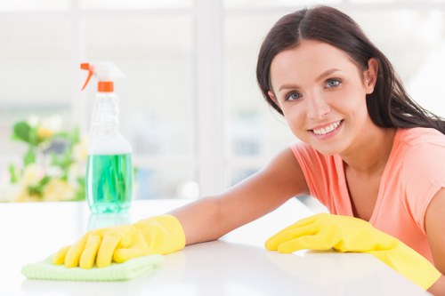 Carpet cleaners in Lower Clapton preparing safely with professional equipment