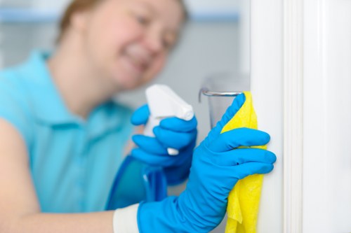 Technician performing mattress cleaning in Lower Clapton